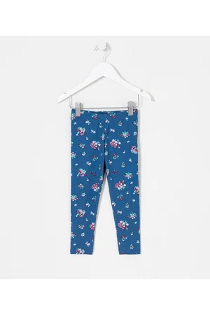 Póim (1 a 5 anos) Calça Legging Infantil com Estampa de Florzinhas - Tam 1 a 5 Anos