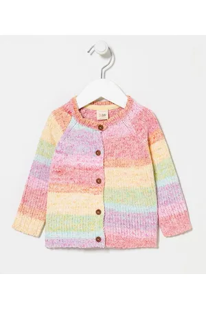 Teddy Boom Cardigan Infantil em Chenille Colorido - Tam 0 a 18 meses