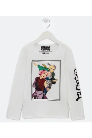 Naruto Blusa Infantil com Estampa de - Tam 5 a 14 anos
