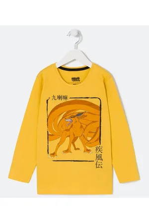 Naruto Camiseta Infantil com Estampa de Besta de Nove Caudas - Tam 5 a 14 anos