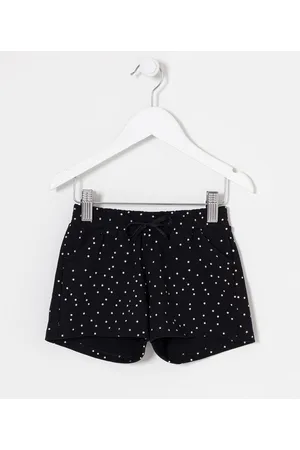 Póim (1 a 5 anos) Short Infantil em Cotton com Estampa Poá - Tam 1 a 5 anos
