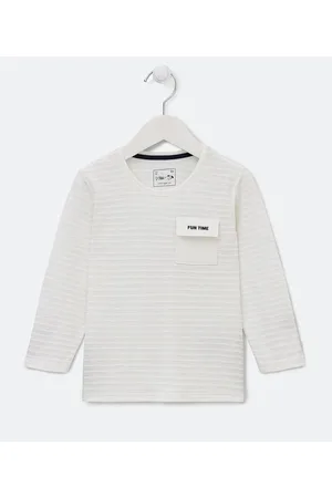 Póim (1 a 5 anos) Camiseta Infantil Texturizada com Estampa no Bolsinho - Tam 1 a 5 anos
