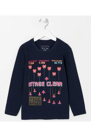 Fuzarka Camiseta Infantil com Estampa Stage Clear - Tam 5 a 14 anos