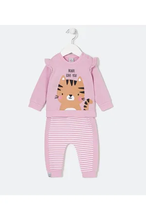 Teddy Boom Conjunto Infantil com Estampa de Tigrinha - Tam 0 a 18 meses