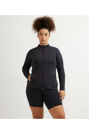 Ashua Curve e Plus Size Jaqueta Esportiva em Poliamida com Recortes Curve & Plus Size
