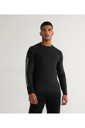 Get Over Camiseta Esportiva Manga Longa com Estampas Refletivas