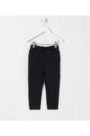 Póim (1 a 5 anos) Calça Jogger Infantil em Jeans com Bolsos - Tam 1 a 5 anos