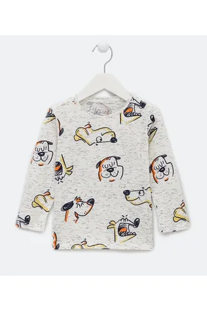 Póim (1 a 5 anos) Camiseta Infantil com Estampa de Cachorrinhos - Tam 1 a 5 anos
