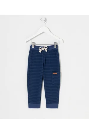 Póim (1 a 5 anos) Calça Infantil em Moletom Texturizada com Bolso - Tam 1 a 5 anos