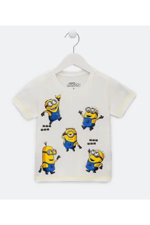 Minions Camiseta Infantil com Estampa de - Tam 1 a 5 anos