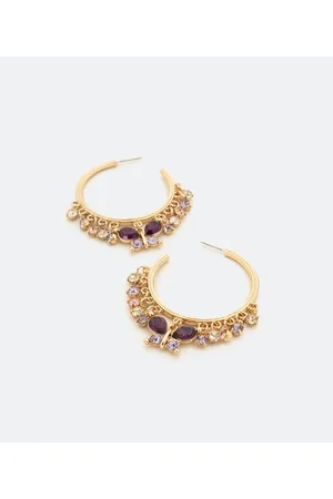 Cubus Brinco Argola em Metal com Borboleta e Strass