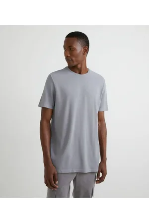 Marfinno Camiseta Básica em Algodão Manga Curta Texturizada