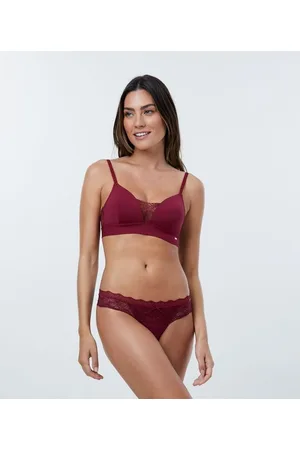 Love & Toast Sutiã Base em Microfibra com Bojo Triangular e Renda Floral