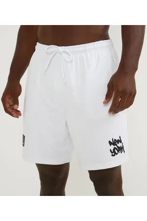 Get Over Bermuda Esportiva com Lettering New York na Barra