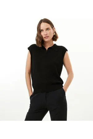 Cortelle Blusa Regata em Tricô com Gola Polo