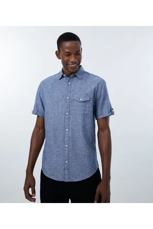 Marfinno Camisa Comfort em Linho Manga Curta