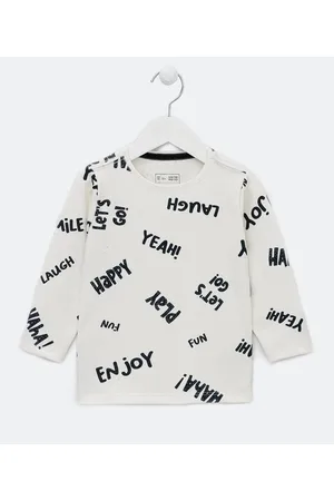 Póim (1 a 5 anos) Camiseta Infantil com Estampa de Lettering - Tam 1 a 5 anos