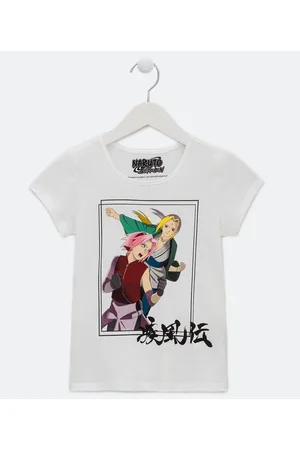 Roupa infantil Camisa Camiseta Menino Menina Naruto Hinata Sakura