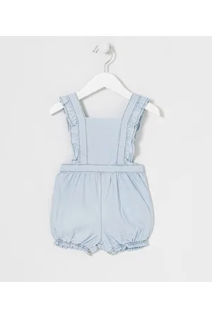 Teddy Boom Jardineira Banho de Sol Infantil com Babadinhos - Tam 0 a 18 meses