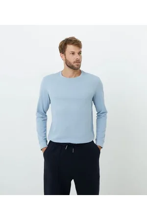 Marfinno Camiseta Comfort em Algodão Texturizado Manga Longa