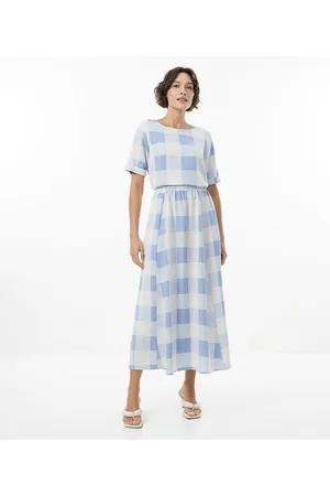 Saia Malwee Midi Xadrez Vichy Preta - Compre Agora