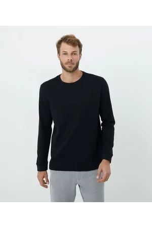 Marfinno Camiseta Comfort em Algodão Texturizado Manga Longa