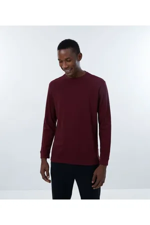 Marfinno Camiseta Comfort em Algodão Texturizado Manga Longa