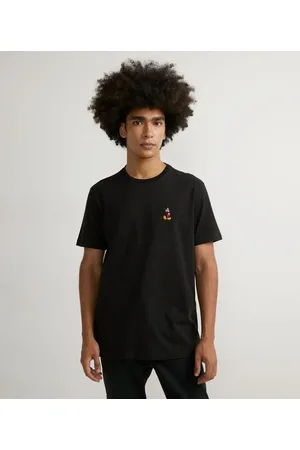 Mickey Mouse Camiseta em Algodão Manga Curta com Estampa