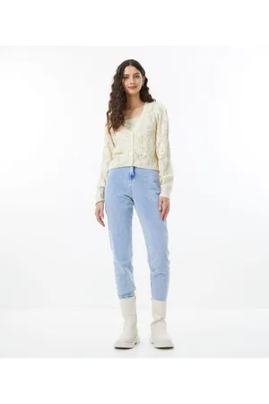 Blue Steel Calça Mom em Jeans sem Estampa