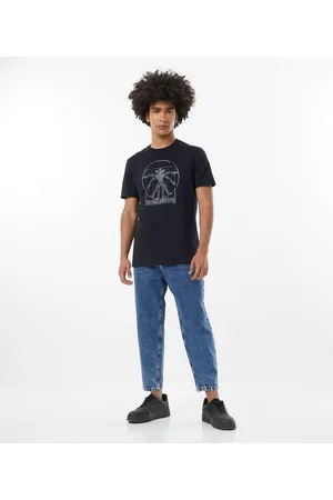 Blue Steel Calça Ballon em Jeans com Efeito Estonado
