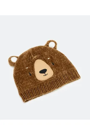 Teddy Boom Gorro Infantil em Chenille com Bordado de Ursinho