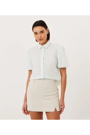 A-Collection Camisa Manga Bufante com Xadrez Vichy