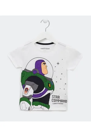 Toy Story Camiseta Infantil com Estampa do Buzz - Tam 1 a 5 anos