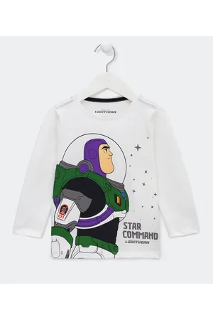 Toy Story Camiseta Infantil com Estampa do Buzz - Tam 1 a 5 anos