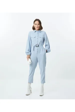 Cortelle Macacão Longo em Viscose com Cinto