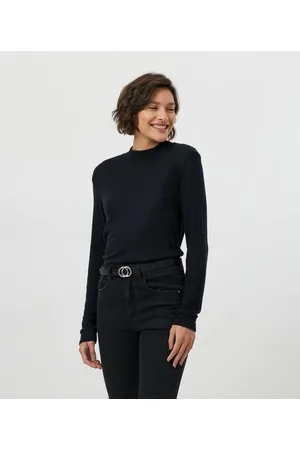 Marfinno Blusa Básica em Tricô com Manga Longa