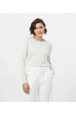 A-Collection Blusa em Tricô com Bordado de Mini Corações