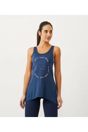 Get Over Regata Nadador Esportiva em Viscose com Estampa em Lettering