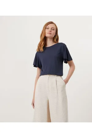 Marfinno Blusa Manga Curta com Estampa Poá