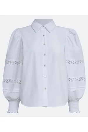 Cortelle Camisa em Tricoline com Manga Longa Bufante