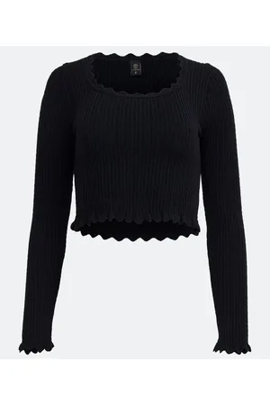 A-Collection Blusa em Tricô com Ondinhas no Decote