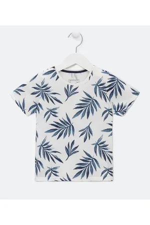 Póim (1 a 5 anos) Camiseta Infantil com Estampa de Folhagens - Tam 1 a 5 anos