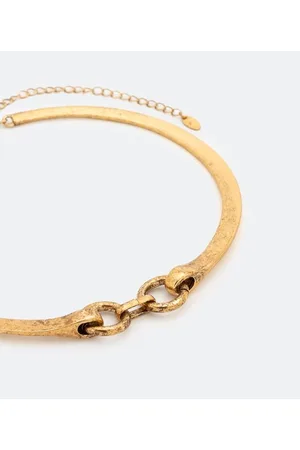 Cubus Gargantilha em Metal Choker Rígida com Elo Vintage