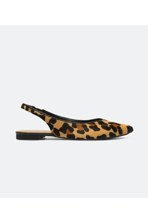 Anacapri Sapatilha Slingback com Estampa Animal Print