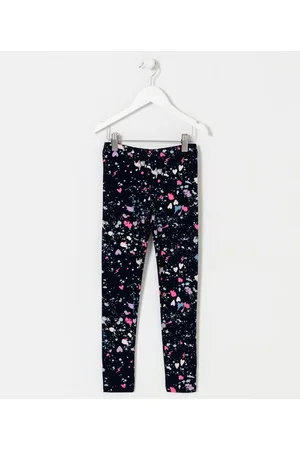 Póim (1 a 5 anos) Calça Legging Infantil com Estampa de Respingos - Tam 1 a 5 anos