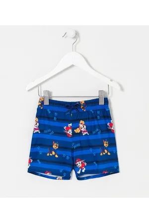 Paw Patrol Bermuda Banho Infantil com Estampa da Patrulha Canina - Tam 1 a 5 anos