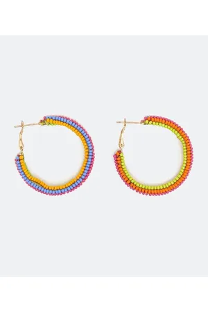 Cubus Brinco Argola com Miçangas Coloridas em Camadas