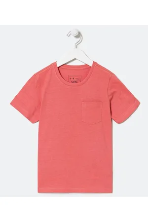 Fuzarka Camiseta Infantil Maquinetada com Bolsinho - Tam 5 a 14 anos