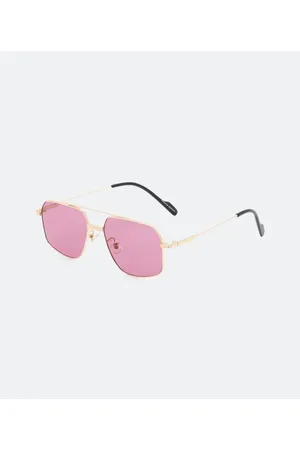 Cubus Óculos de Sol Quadrado com Ponte Dupla e Lente Rosa