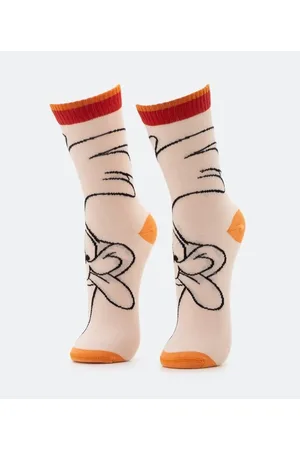 LOONEY TUNES Meia Cano Longo em Algodão Estampa Papa-léguas